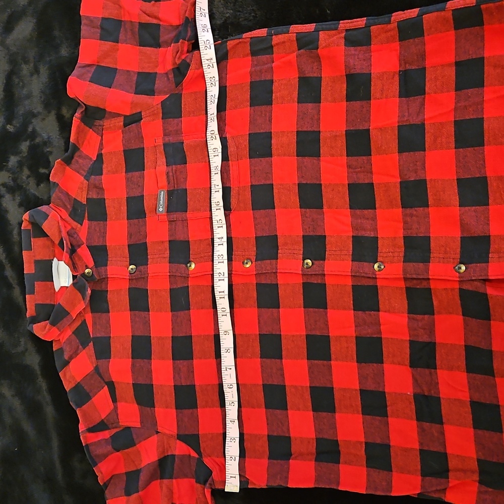 EUC Columbia Men's Red Buffalo Check Flannel Shirt - Sz XL - Picture 9 of 9